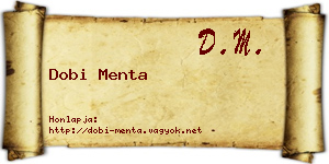 Dobi Menta névjegykártya